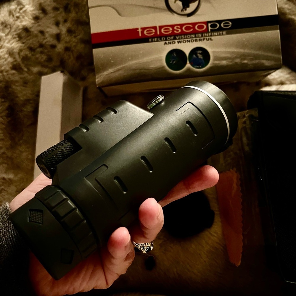 Black Monocular with Compass - Picture 6 of 6
